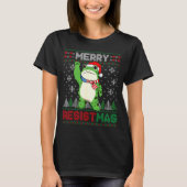 Frog Retro Merry Resistmas Funny Litical Ugly Chri T-Shirt (Vorderseite)