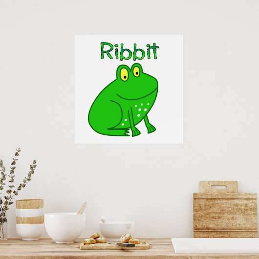 Frog Ribbit Poster (Küche)