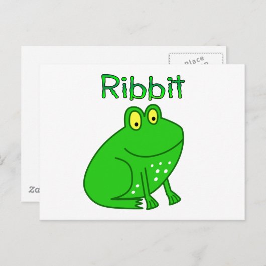 Frog Ribbit Postkarte (Vorne/Hinten)