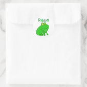 Frog Ribbit Runder Aufkleber (Tasche)