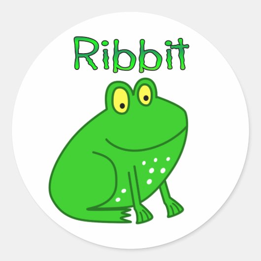 Frog Ribbit Runder Aufkleber (Vorderseite)