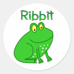 Frog Ribbit Runder Aufkleber