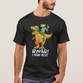 Frog Riding Rex Rawr Bleat Birthday Boy Girl Kinde T-Shirt (Vorderseite)