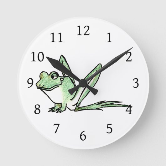 Frog Runde Wanduhr (Vorderseite)