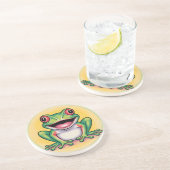 Frog’s Gentle Smile Getränkeuntersetzer (Seite)