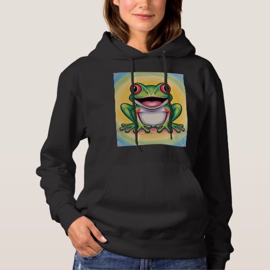 Frog’s Gentle Smile Hoodie (Vorderseite)