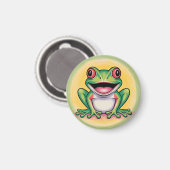 Frog’s Gentle Smile Magnet (Vorderseite/Rückseite)