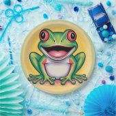 Frog’s Gentle Smile Pappteller (Party)