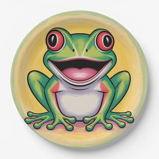 Frog’s Gentle Smile Pappteller (Vorderseite)