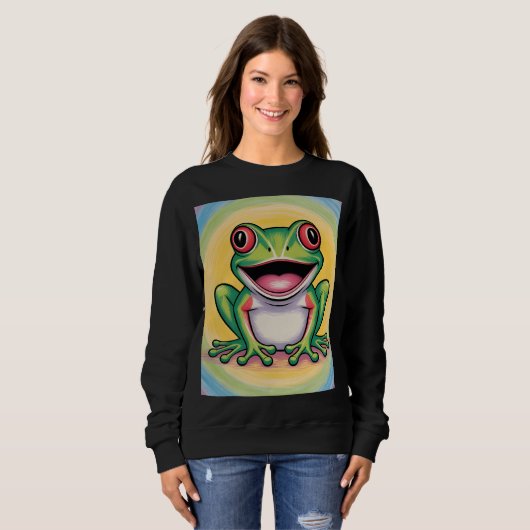 Frog’s Gentle Smile Sweatshirt (Vorne ganz)