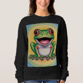 Frog’s Gentle Smile Sweatshirt (Vorderseite)