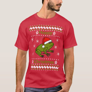 Frog sagt Hoppy Christmas T-Shirt