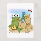Frog Sand Castle Tshirts und Geschenke Postkarte (Vorderseite)