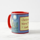 FROG SANTA AUF LOG, URLAUB TIERCHRISTMAS TASSE (Vorderseite Links)