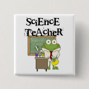 Frog Science Teacher Button