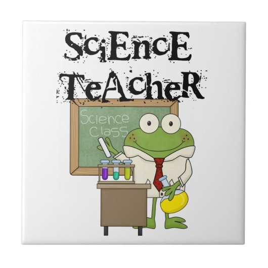 Frog Science Teacher Fliese (Vorderseite)
