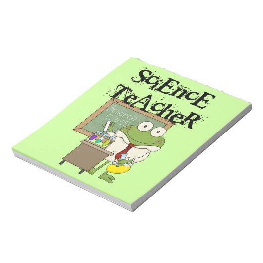 Frog Science Teacher Notizblock (Rotiert)
