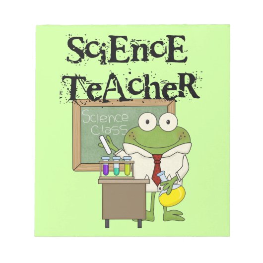 Frog Science Teacher Notizblock (Vorderseite)