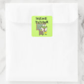 Frog Science Teacher Quadratischer Aufkleber (Tasche)
