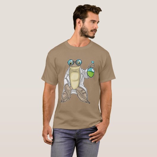 Frog Scientist Teströhre T-Shirt (Vorne ganz)
