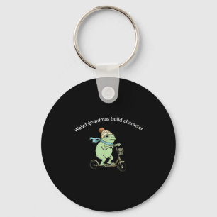 Frog Scooter seltsame Oma Build Charakter Schlüsselanhänger