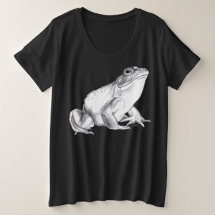 Frog Shirt Plus Size Bullfrog Art T - Shirt Frauen