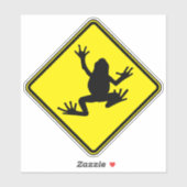 Frog Silhouette Art Frog Image Warnung Grafik Aufkleber (Blatt)