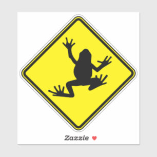 Frog Silhouette Art Frog Image Warnung Grafik Aufkleber