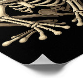 Frog Skeleton Halloween Funny Frog Lover Men Women Poster (Ecke)