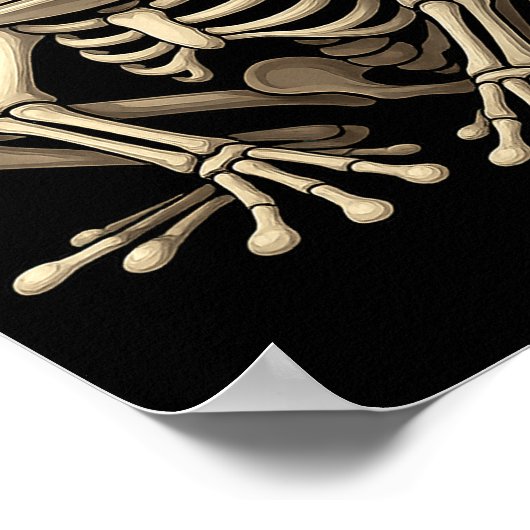 Frog Skeleton Halloween Funny Frog Lover Men Women Poster (Ecke)