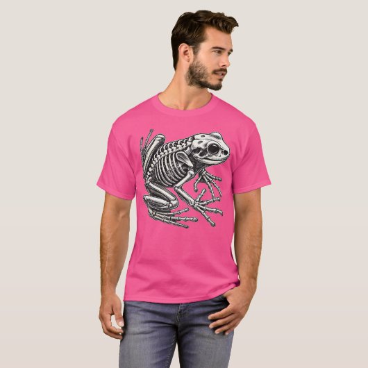 Frog Skeleton Halloween T-Shirt (Vorne ganz)