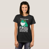 Frog Slayer Bullfrog Hunting Gigging Frogging T-Shirt (Vorne ganz)