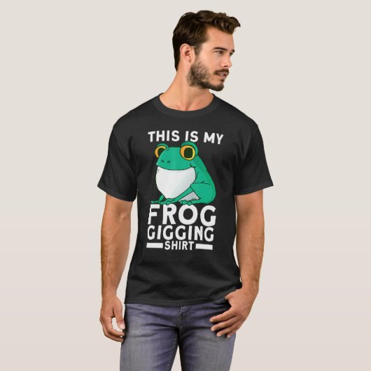 Frog Slayer Bullfrog Hunting Gigging Frogging T-Shirt (Vorne ganz)