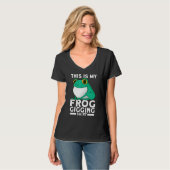 Frog Slayer Bullfrog Hunting Gigging Frogging T-Shirt (Vorderseite Vollansicht)