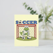 Frog Soccer Goalie Tshirts und Geschenke Postkarte (Stehend Vorderseite)