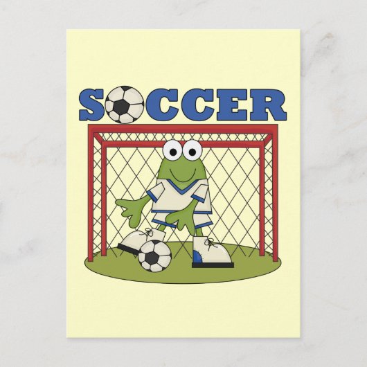 Frog Soccer Goalie Tshirts und Geschenke Postkarte (Vorderseite)