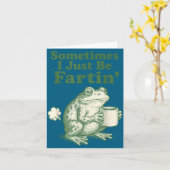 Frog Sometimes Just I Fartin Nation Karte (Gelbe Blume)