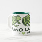frog_Spanish_2 Zweifarbige Tasse (Vorderseite Links)