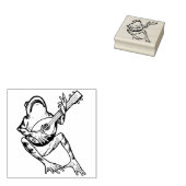 Frog spielt Musikinstrument Gummistempel (Stempel)