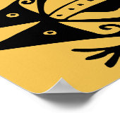 Frog Stammeskunst Argentinien Antike Volkskunst Poster (Ecke)