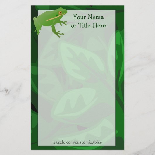 Frog Stationery Briefpapier (Vorderseite)