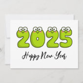 Frog Stil einfach glückliche neue Jahre Karten 202 (Vorderseite)