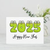 Frog Stil einfach glückliche neue Jahre Karten 202 (Stehend Vorderseite)