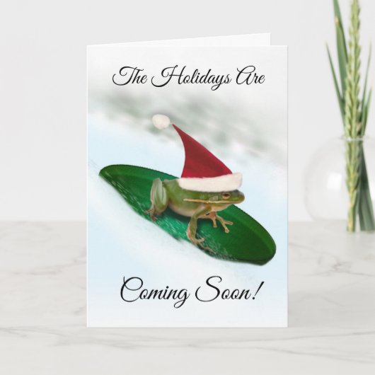 Frog sträubt sich durch den Schnee Weihnachten (Vorderseite)