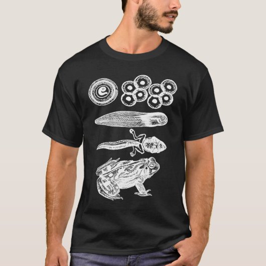 Frog Tadpole Metamorphosis Life Cycle Biology T-Shirt (Vorderseite)
