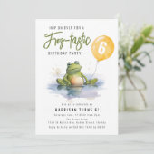 Frog-tastische Geburtstagsparty Einladung (Stehend Vorderseite)