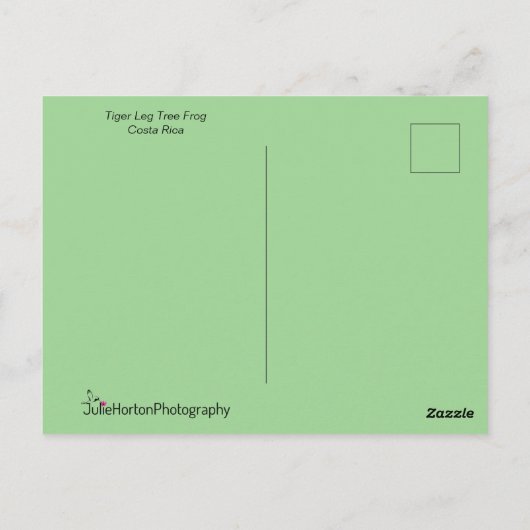 Frog | Tiger Leg Monkey Tree Frog Personalisiert Postkarte (Rückseite)