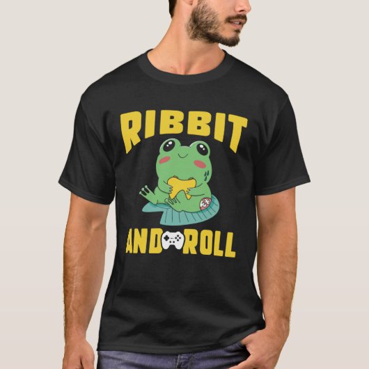Frog Toad  Ribbit and Roll Gamer T-Shirt (Vorderseite)