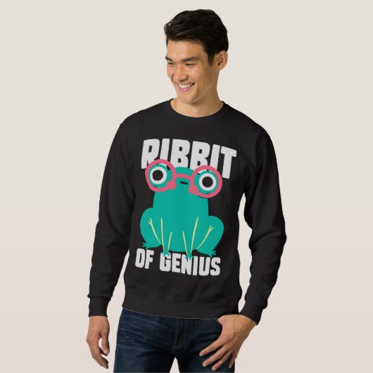 Frog Toad  Ribbit of Genius Sweatshirt (Vorne ganz)