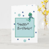 Frog trägt Jeans Geburtstag Karte (Gelbe Blume)